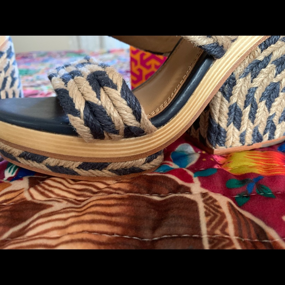 Tory Burch Wedge Solid Sandals - Picture 5 of 12
